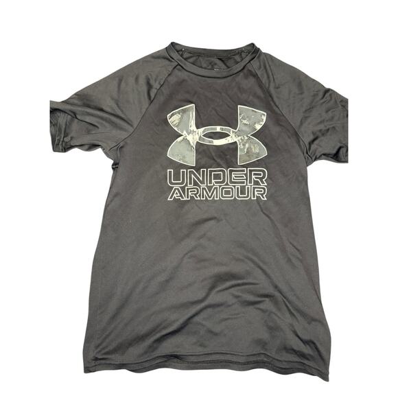 Under Armour Boys Youth Medium HeatGear Camo Logo Shirt - Excellent Condition - Picture 1 of 4